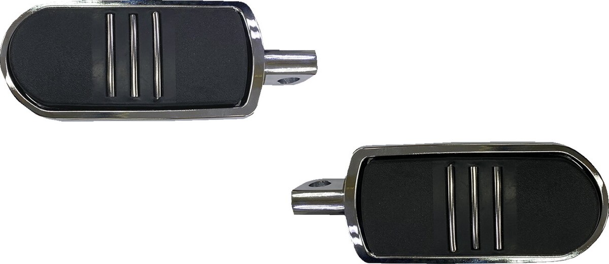 Chrome Sweeper Foot Pegs for Harley-Davidson Softail Custom FXSTC