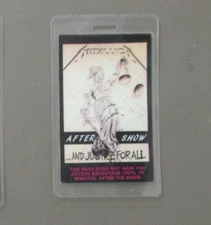 Metallica backstage pass laminated ...And Justice For All  AFTER SHOW !l