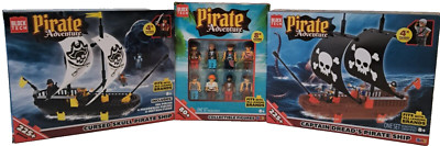 BLOCK TECH PIRATE ADVENTURE BUILDING BLOCK 530+ pcs Total 16 Figures New