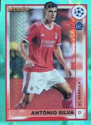 2022-23 Topps Merlin Chrome UCL SL Benfica Aqua Prism  Antonio Silva RC