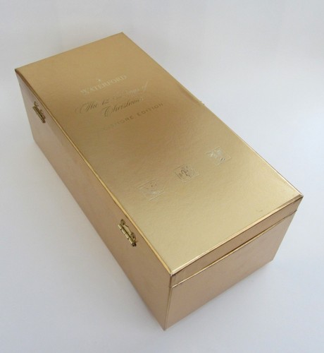 WATERFORD LISMORE 12 Days XMas Partridge Gold Flute Crystal Slovenia NEW - Picture 6 of 7