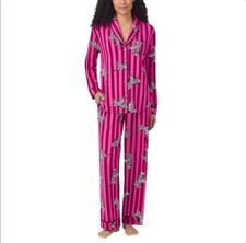 Room Service 2PC Womens Pajama Set, NWT, Pink Zebra, S, Lounge, Sleepwear, Soft