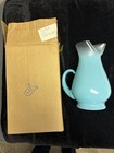 WEST VIRGINIA GLASS ---- FROSTED TURQUOISE PITCHER WITH ORIGINAL BOX (#881-80) — photo 1
