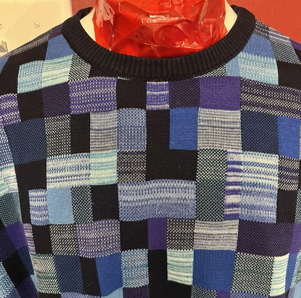 Vintage St. Croix Shop Sweater Mens XL Digital Square USA Cosby Crew Neck - Image 4 of 4