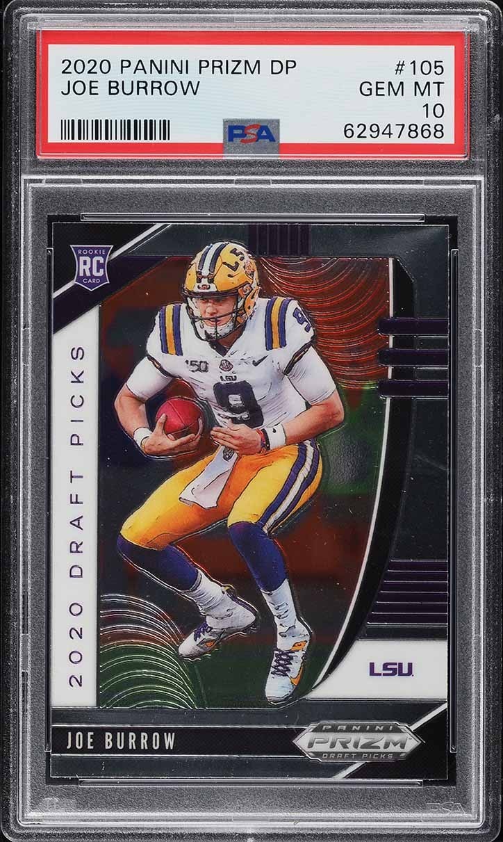 2020 Panini Prizm Draft Picks Joe Burrow ROOKIE #105 PSA 10 GEM MINT