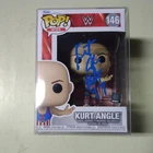 Kurt Angle Signed & Inscribed Funko Pop #146 JSA COA WWE WWF Blue Paint Pen