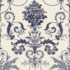 Laura Ashley Josette Off White And Midnight Wallpaper 113387