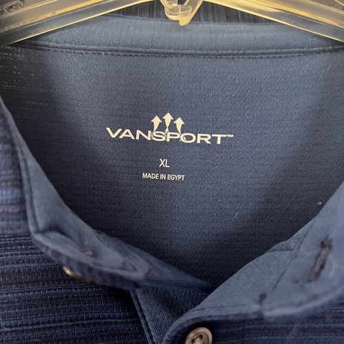Vansport Virginia Cavaliers Polo Shirt Men’s XL Blue Stripes Short Sleeve EUC - Picture 2 of 4