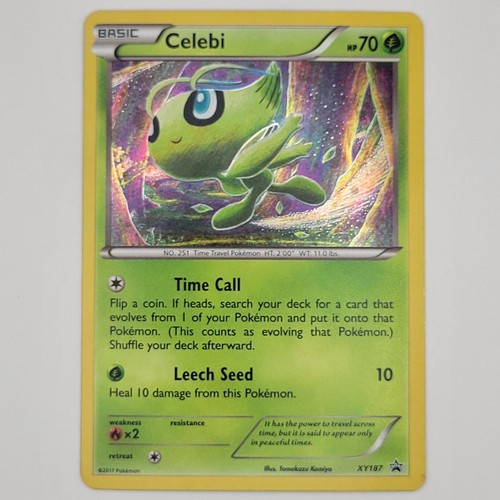 Celebi XY187 Holo Promo XY Promo Pokemon Moderately Played