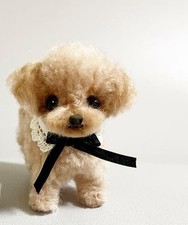 Handmade Wool Felt Dog Figurine