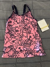 Athleta Girls Tankini Pool Days Swim Blue Floral NWT M 8-10