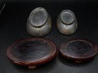 2 Vintage Heavy Pewter Duck Trinket Dish Lidded Box With Wood Stand 5.5”x 4” — photo 4