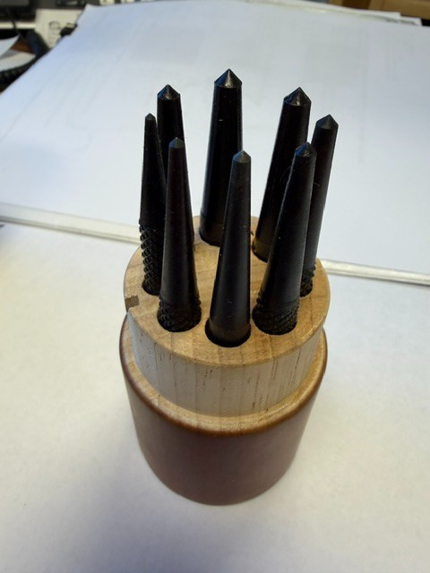 SPI 98-389-0 Center Punch Set with 8 Round-Shank Punches: 1/16" to 7/32 inch