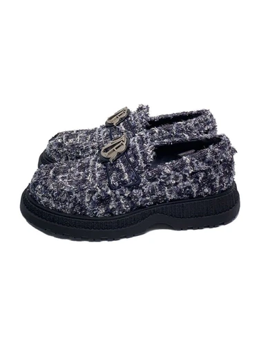 Mocassins Christian Dior Canage tweed 42 noir occasion