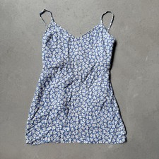 Reformation Blue and White Floral Print MINI Dress / Top with Tie Back