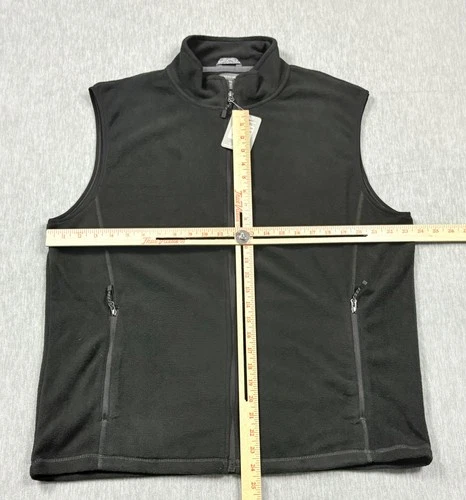 Trimark Tyndall Microfleece Vest Mens Large Black Full Zip Zip Pockets Outdoor image 5