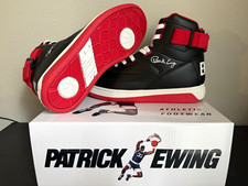 Patrick Ewing 33 Orion Strap Women's High Top Lace Up Sneakers Black Red White