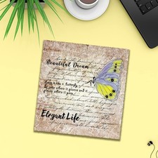 Butterfly Words Background Clear Stamps for Card Making and Journaling, Retro...