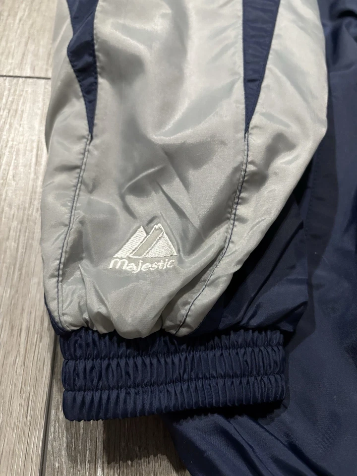 Jaqueta corta-vento Majestic Kansas City Wizards futebol zíper completo. Masculino L. azul. - Imagem 3 de 4