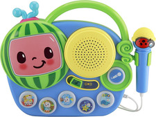 Cocomelon Toy Singalong Boombox with Microphone and Built-In Music, Toddler Toys