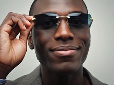 Designer Wood Grain Square Sunglasses Mens Outdoor Shade Glasses Hip-Hop Eyewear