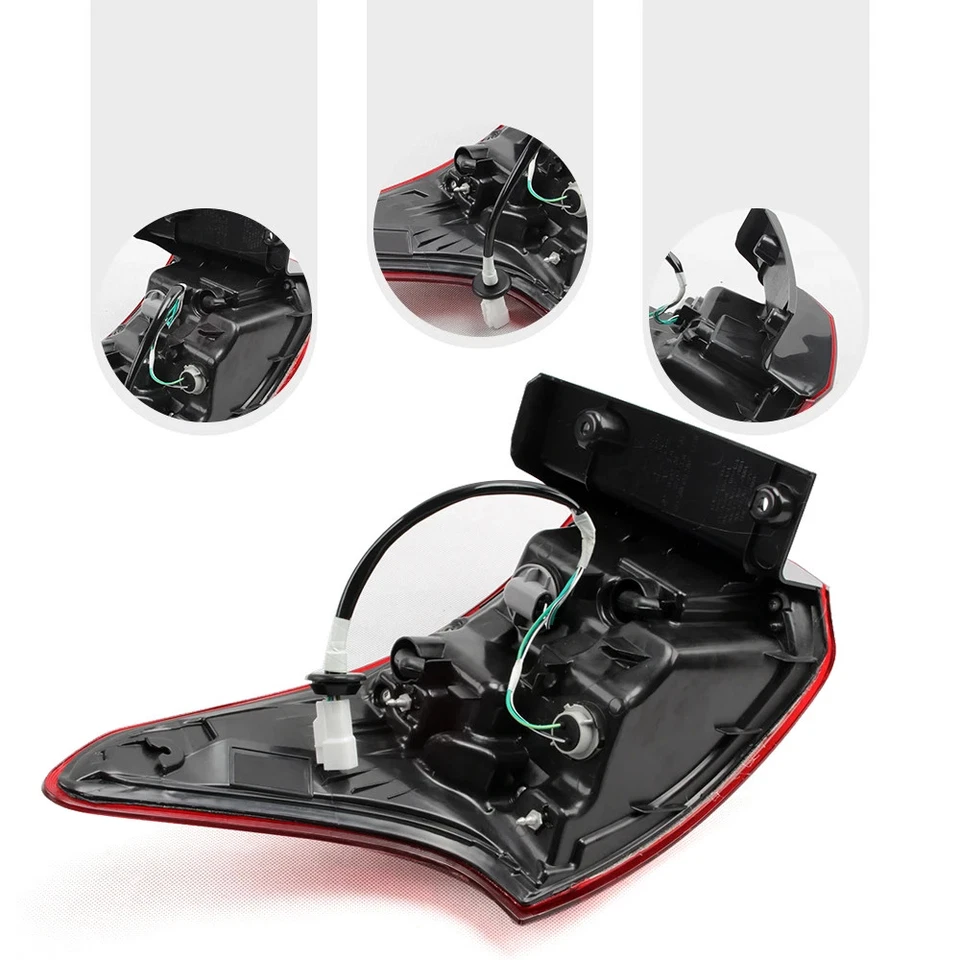 Conjunto de luces traseras LED para Mitsubishi Outlander PHEV 2016-2021 lámpara de freno trasera Foto 3 de 4