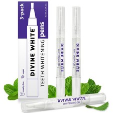 Divine White Snow Teeth Whitening Gel Pen with Brush Tip Applicator Includes 36