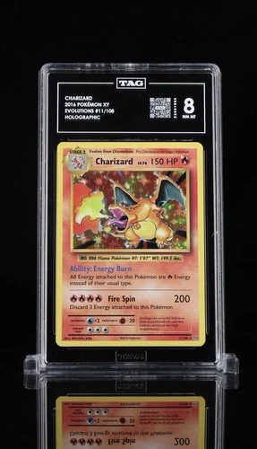 2016 Pokémon XY Evolutions Charizard Holo 11/108 TAG 8 NM-MT