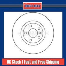 2x Brake Discs Vented For VW Passat 3B3 2.3 V5 Borg & Beck Front 3B0615301B