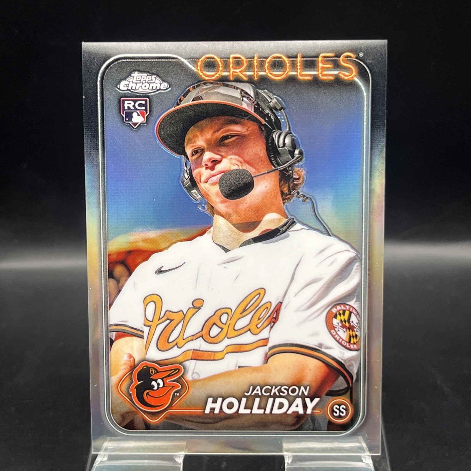 Jackson Holliday 2024 Topps Chrome RC Headset Image Variation SP Rookie