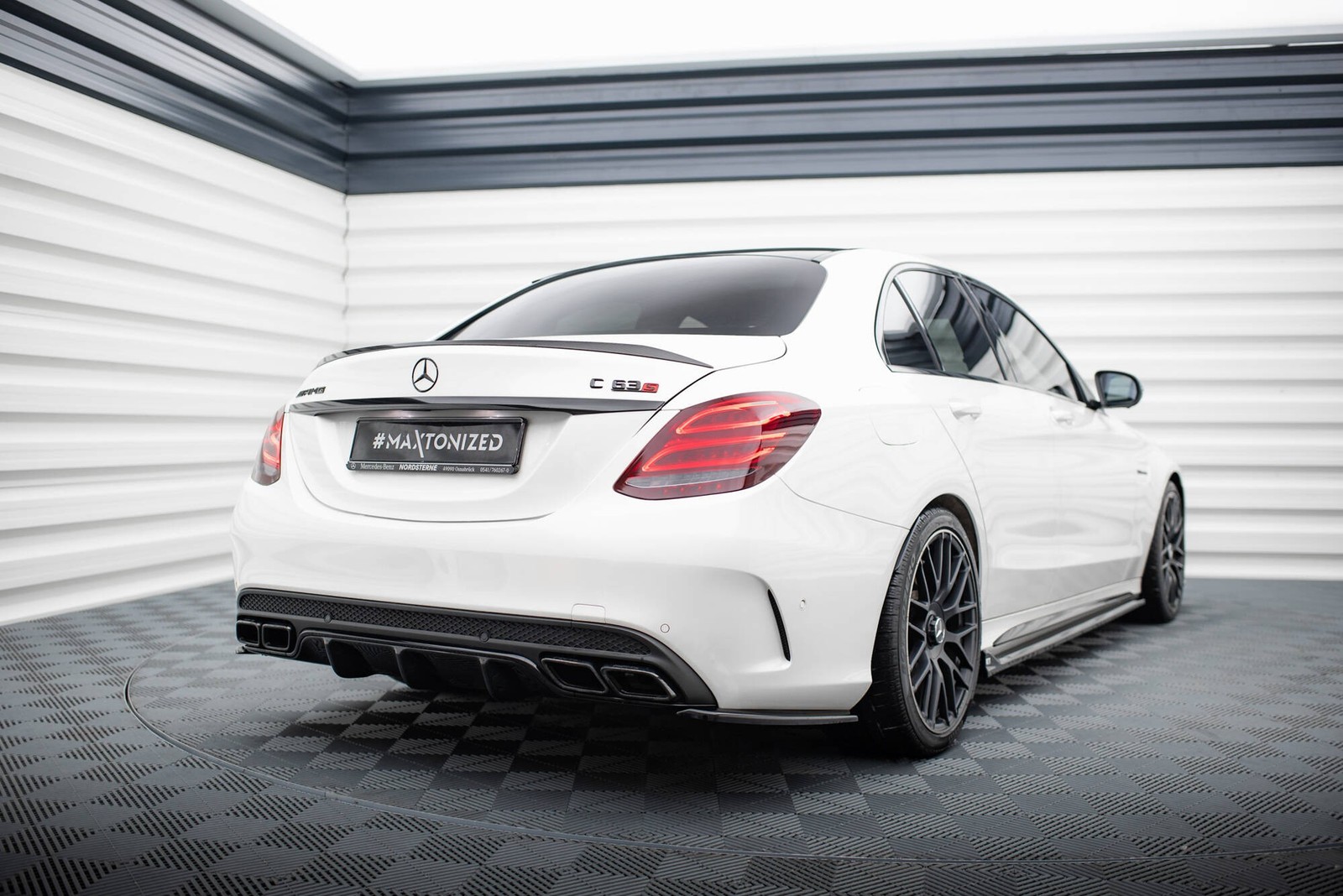Rajout Pare-chocs Arrière Mercedes C-Class W205 S205 Maxton Tuning Carrosserie