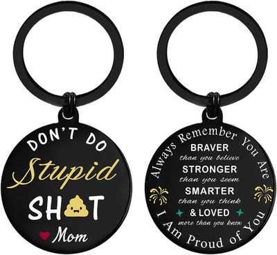 Don't Do Stupid Keychain from Mom Dad Aunt, Funny Teen Boys Girls Grandma