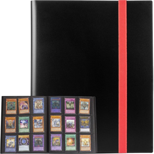 Card Binder, 9 Pockets Trading Card Album Folder, 360 Side Loading Pocket Bin...