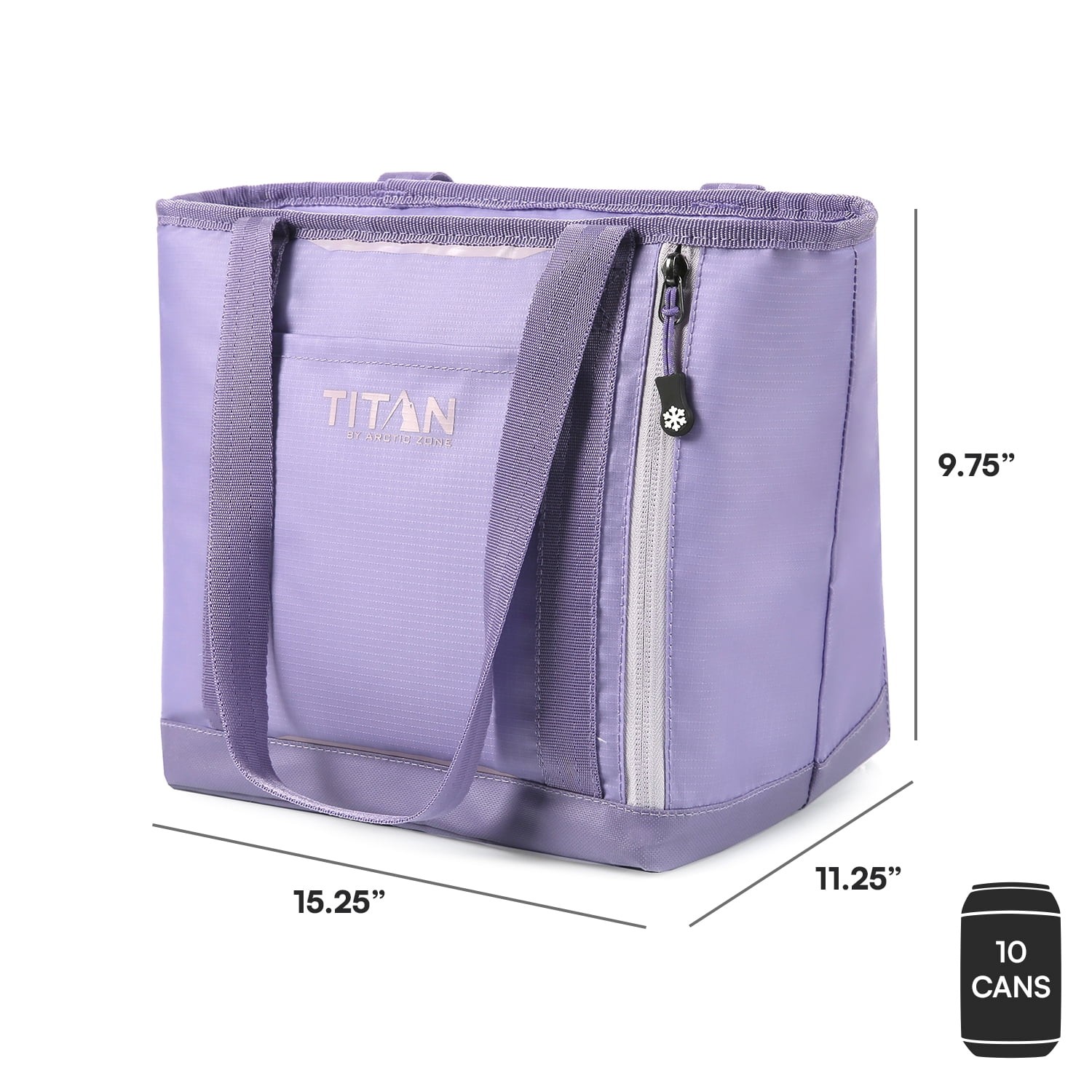 Titan by Arctic Zone 10 Can 7 qt Fridge Cold Insulated Cooler Tote + Ice Walls,