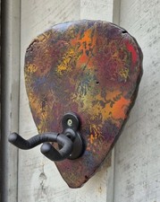 Guitar Wall Hanger, Guitar Wall Mount, Guitar Pick, Painted Hickory