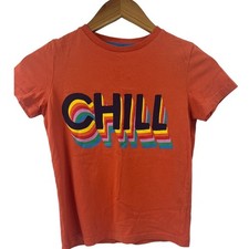 BODEN Orange Chill Graphic Tee SZ 8-9