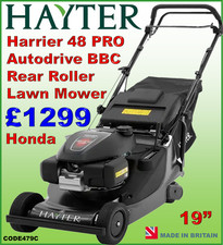 Hayter Harrier 48 Pro BBC Rear Roller 48cm Self Propelled Lawn Mower Lawnmower