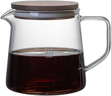 Server Da Caffè in Vetro, Caraffa Da Caffè, Caffettiera in Vetro Borosilicato Al