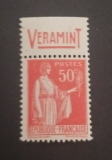 France Timbre type Paix N°283 Neuf avec bande Publicité voir photos