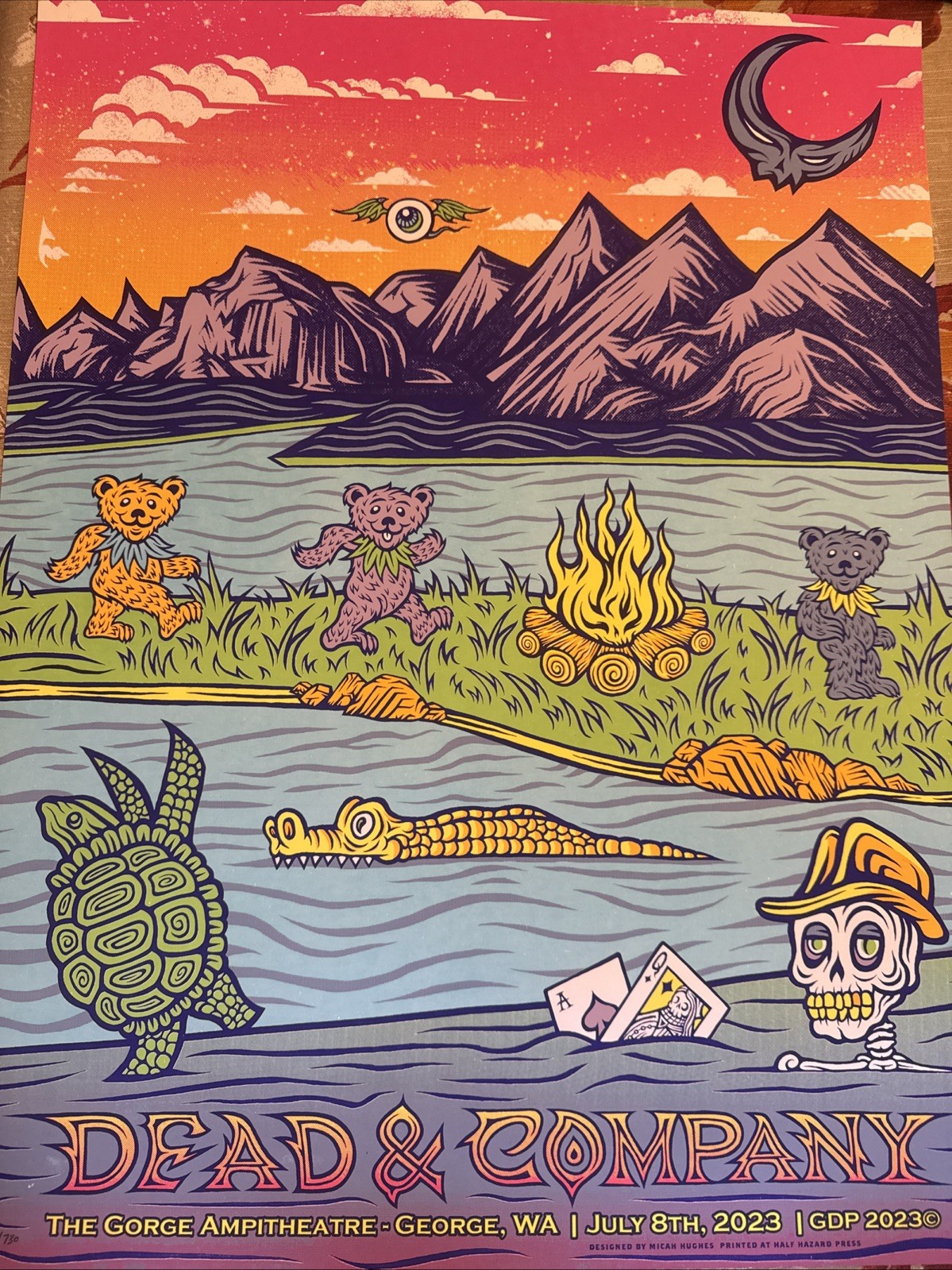 Dead & Company poster  7/8/2023 The Gorge George Washington numbered