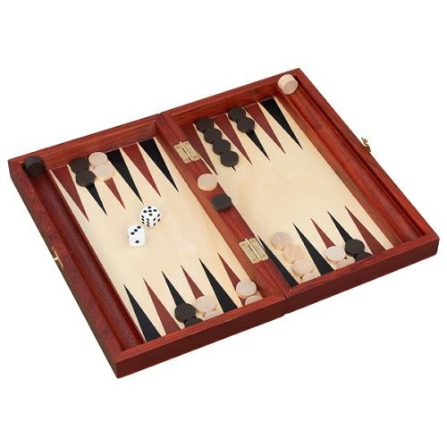Backgammon en bois traditionnel pour famille et enfants dès 6 ans
