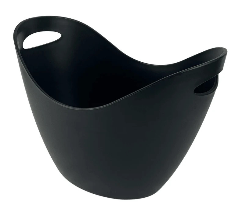 Seau à champagne 8 litres noir au design épuré pour table élégante