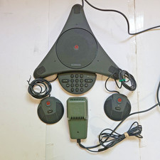 POLYCOM Soundstation Premier EX Letter 110 P/N: 2200-03200-001 w/ 2 Mic's  AC