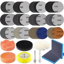 120pcs Sand Paper 3 Inch Sanding Disc Grit 3 inches x 3 inches, Uncolored