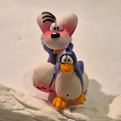 Diddl Sammelfigur/Minifigur Maus mit Pinguin Figur, blau/weiß