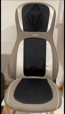 HoMedics - Shiatsu Massage back Cushion seat with Heat and remote - Gray/Black