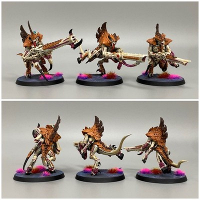 3 KONVERTIERTE TYRANIDENKRIEGER WARHAMMER 40K BEMALT KOKOSNUSSKRABBE TYRANIDEN BRUT
