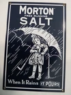 Morton Salt Porcelain Sign Vintage