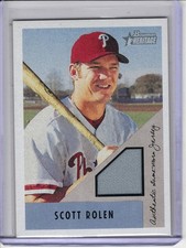 2002 BOWMAN HERITAGE SCOTT ROLEN GAME-USED JERSEY RELIC #BHSR