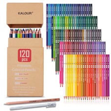 KALOUR Premium Colored Pencils,Set of 120 Colors,Artists Soft Core with Vibra...